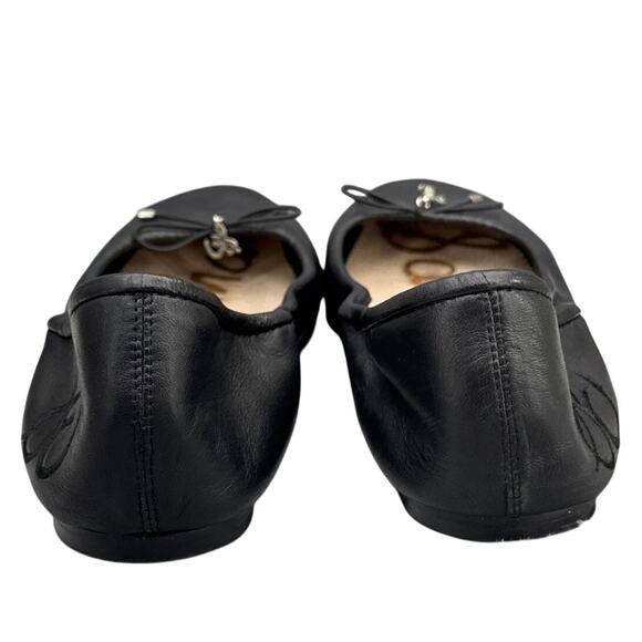 Sam Edelman Felicia Black Leather Slip On Comfort Ballet Flat Women 10.5 - Picture 5 of 9